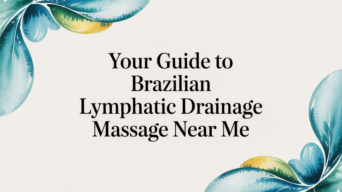 Your Guide to Brazilian Lymphatic Drainage Massage Near Me