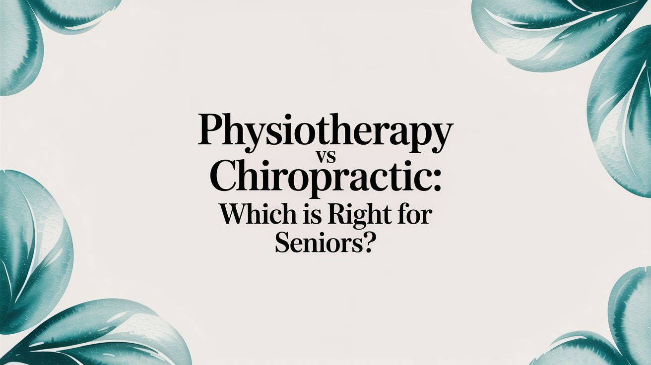 Physiotherapy vs Chiropractic: Which Is Right for Seniors?