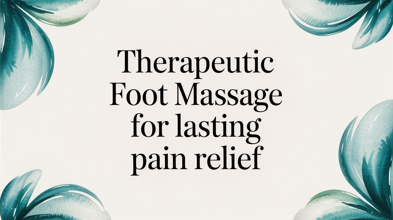 Therapeutic Foot Massage for Lasting Pain Relief