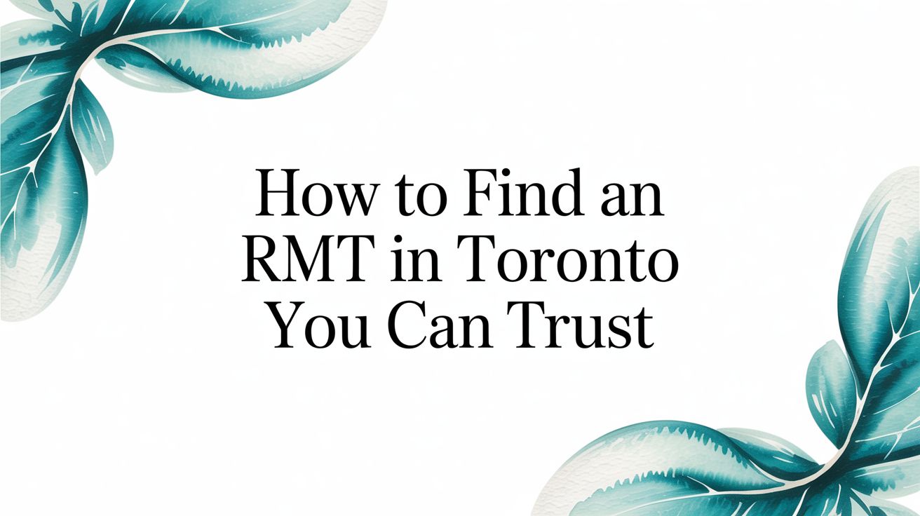 How to Find an RMT in Toronto You Can Trust