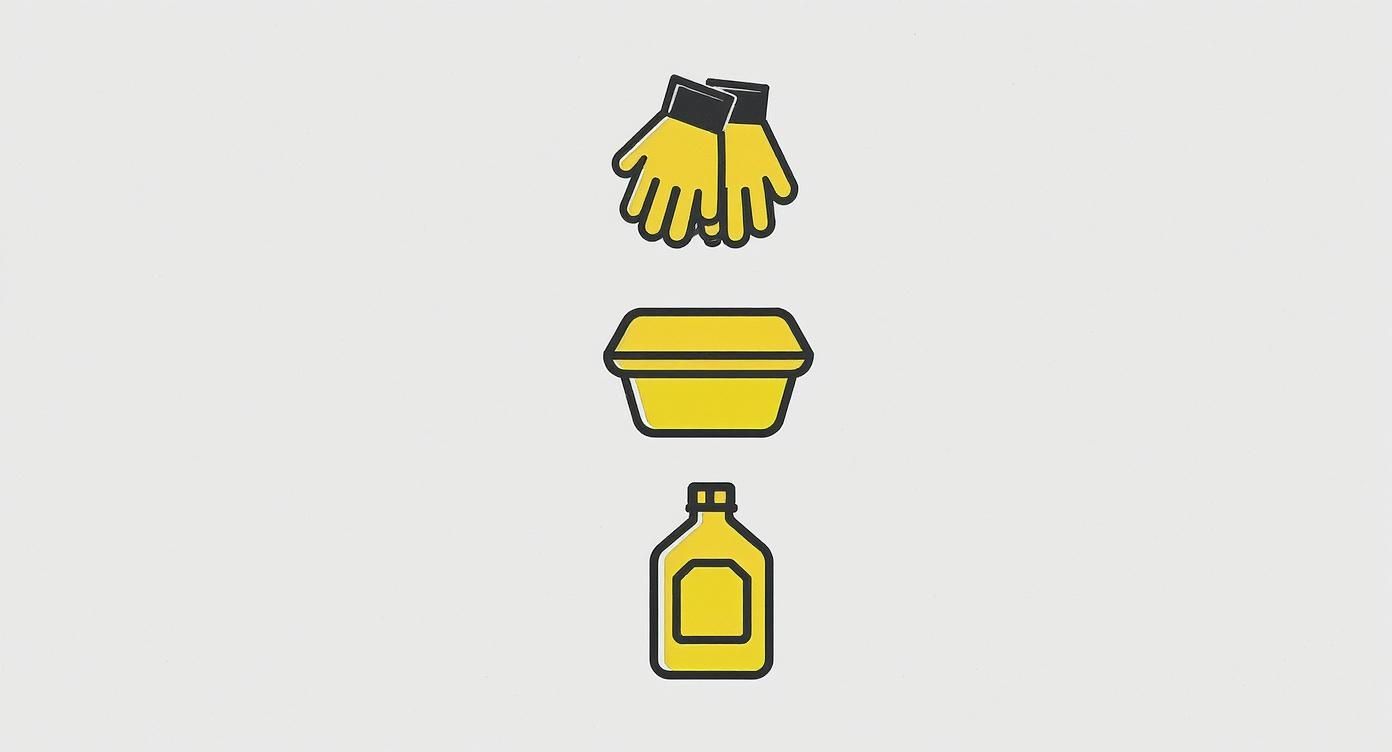 Infographic about how to recycle old oil