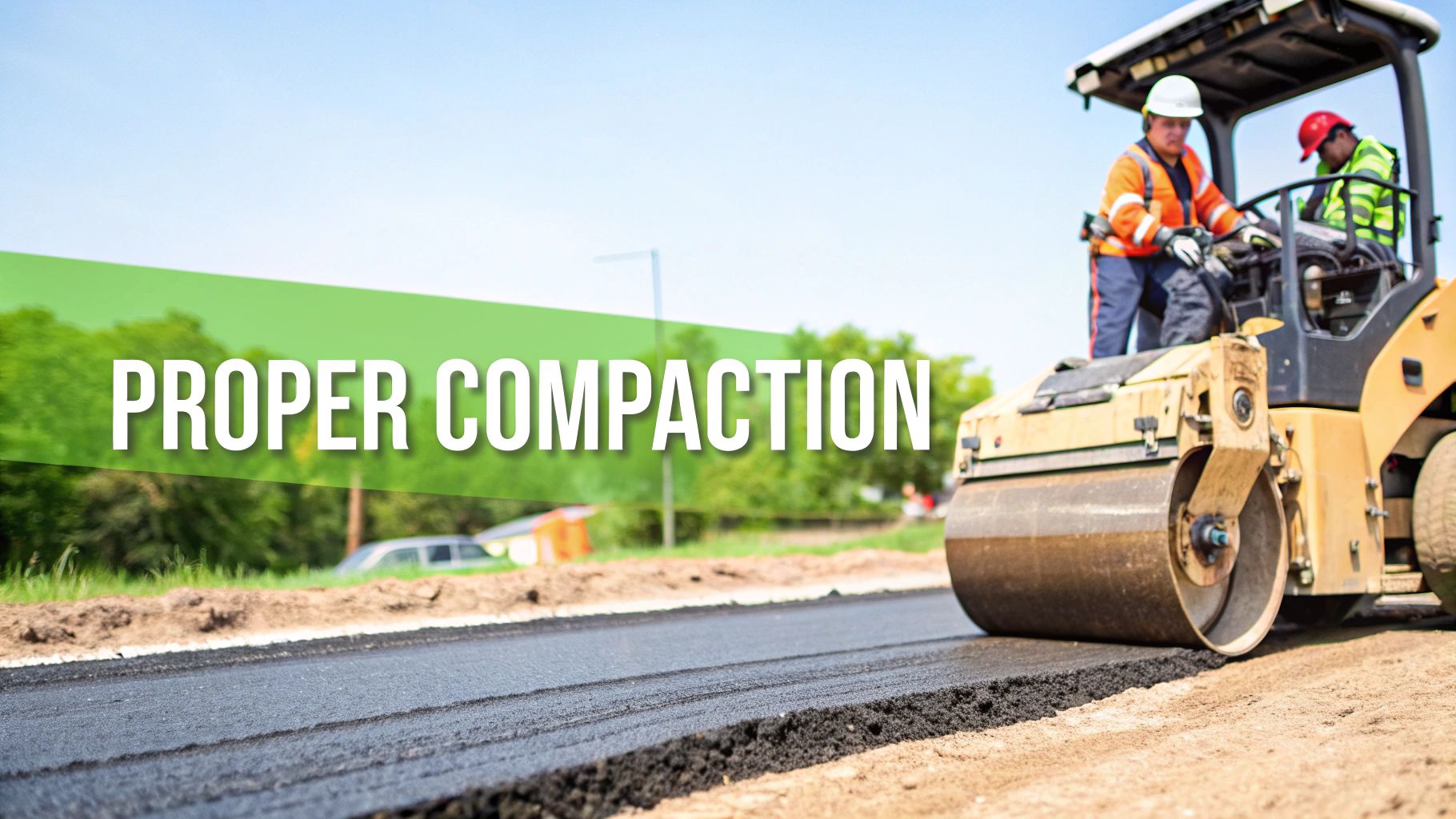 Crew using a paver to lay recycled asphalt mix
