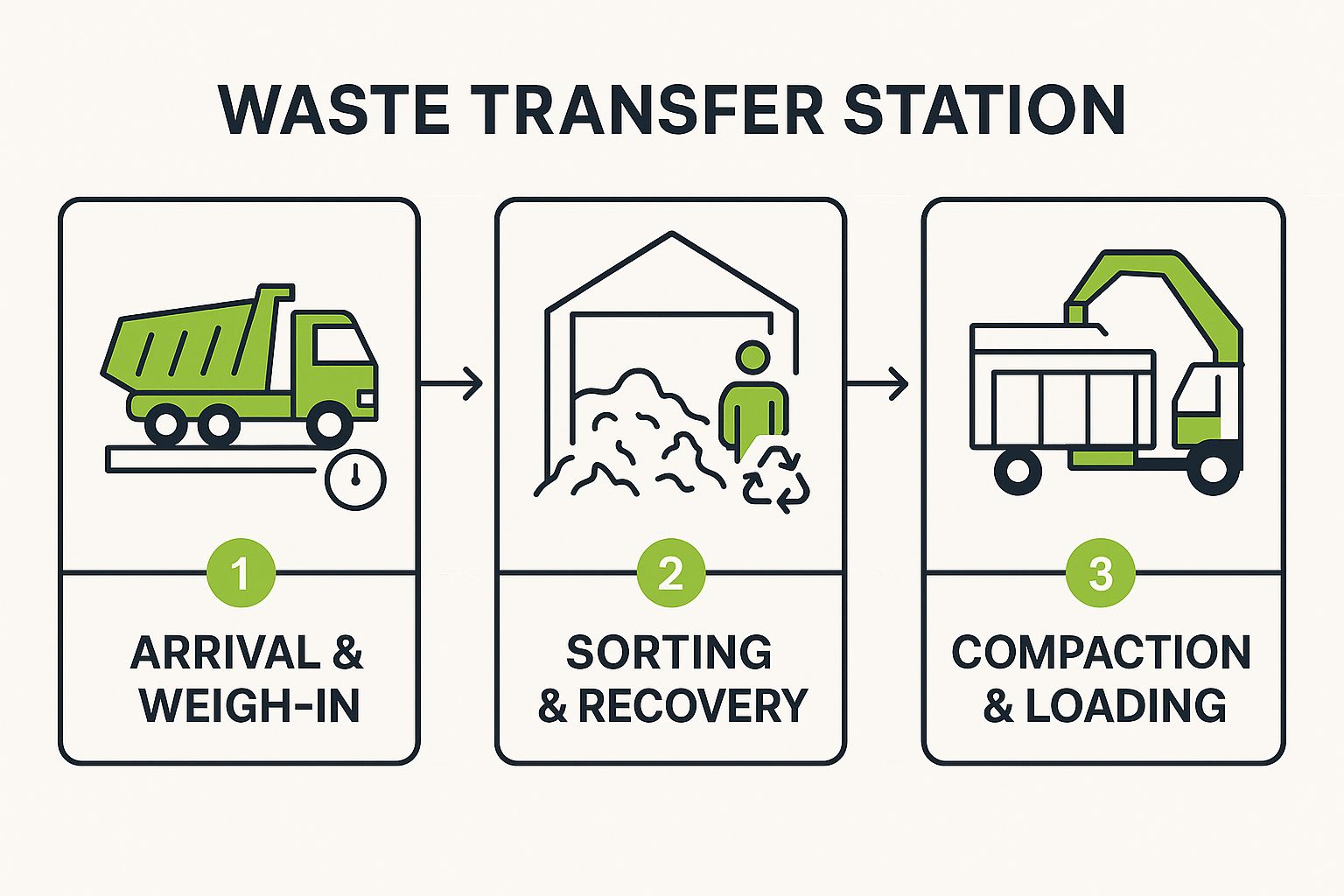 Infographic about waste transfer station