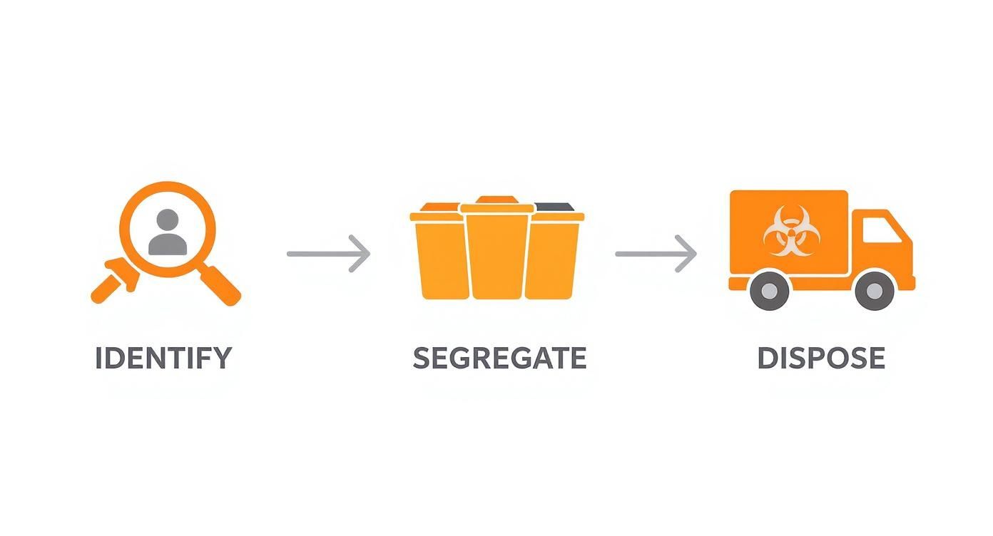 Infographic about chemical waste disposal