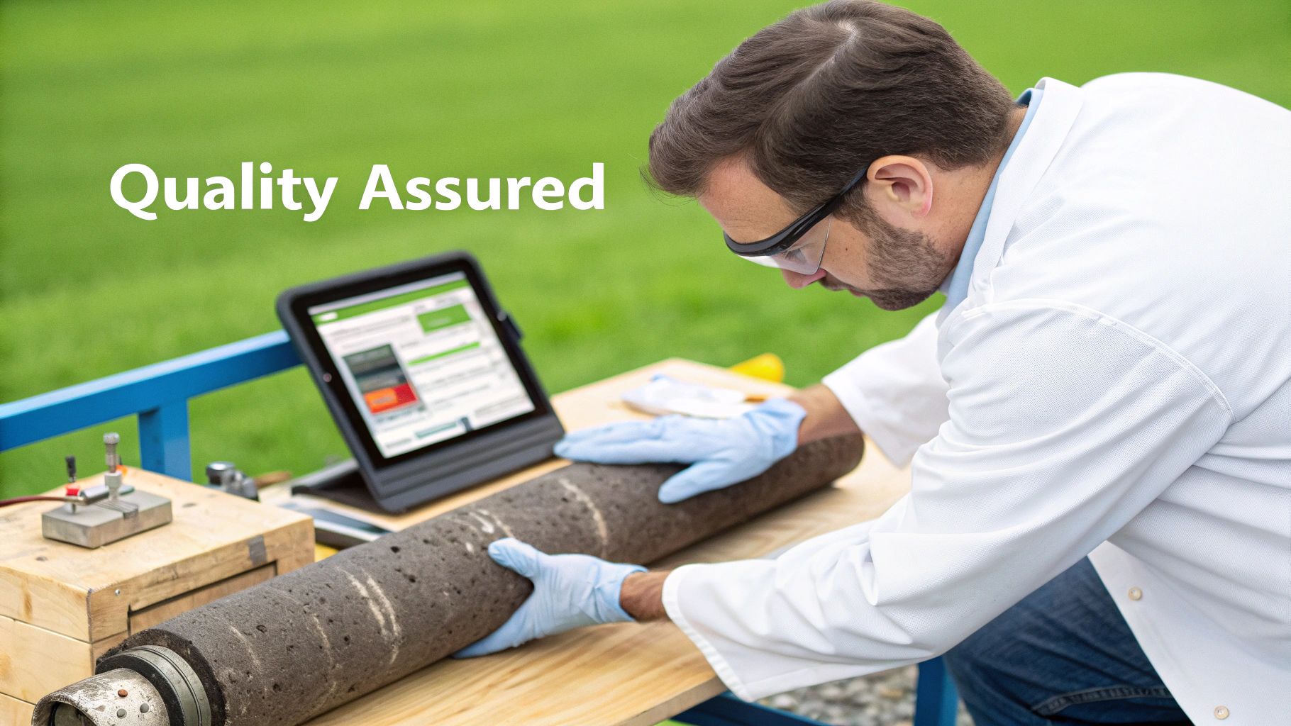 Quality assurance core sampling on RAP pavement