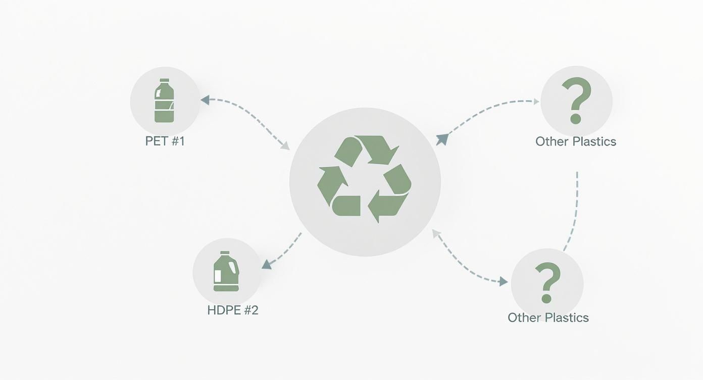 Infographic about what types of plastic cannot be recycled