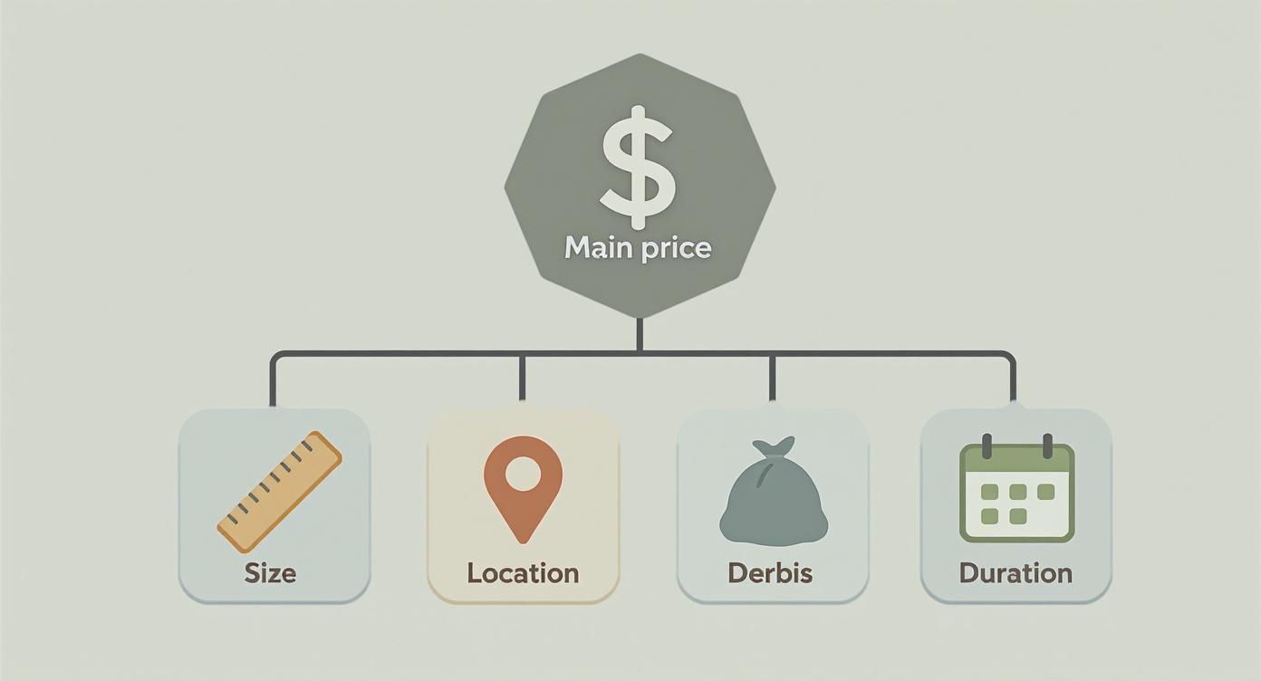 Infographic about dumpster rental cost