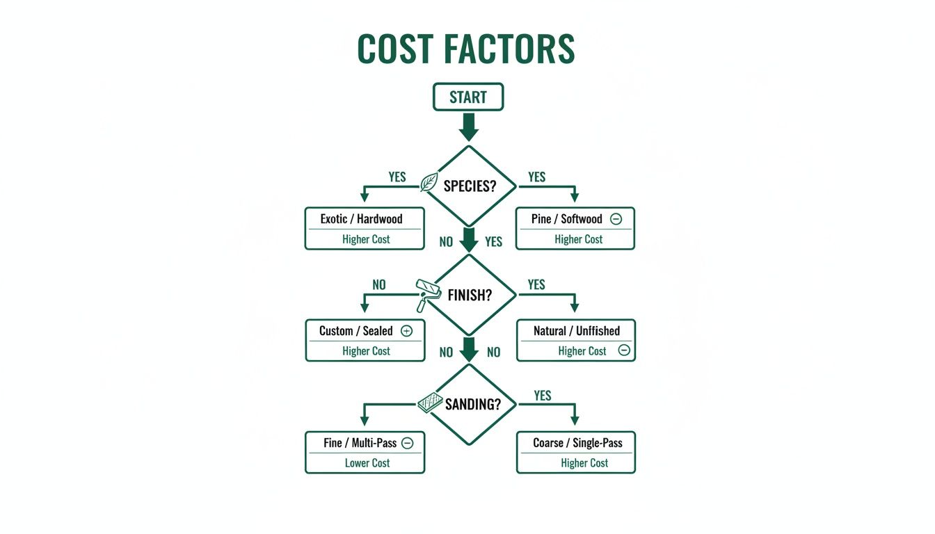 Infographic about hardwood floor refinishing cost
