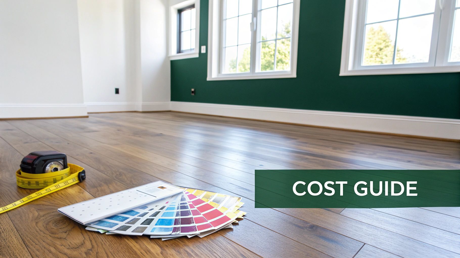 Hardwood refinishing example