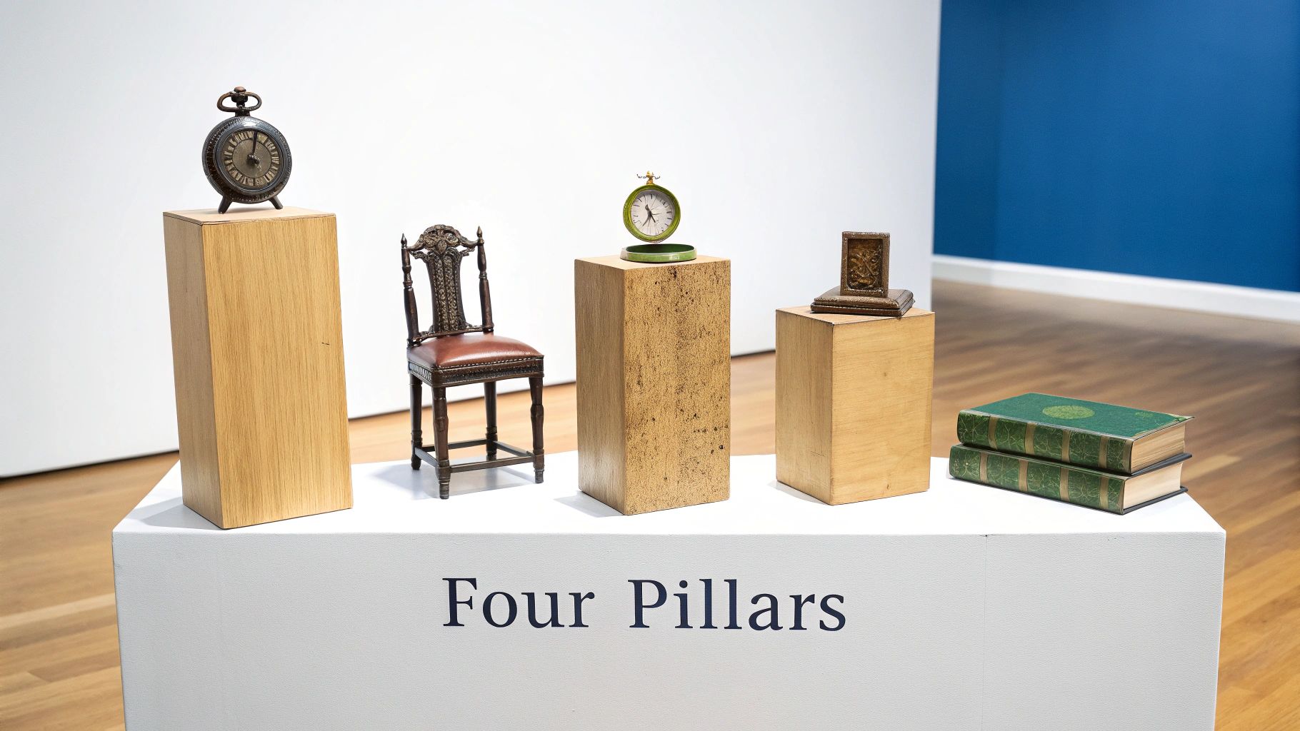 A close-up of a hand carefully examining the intricate details of an antique wooden box.