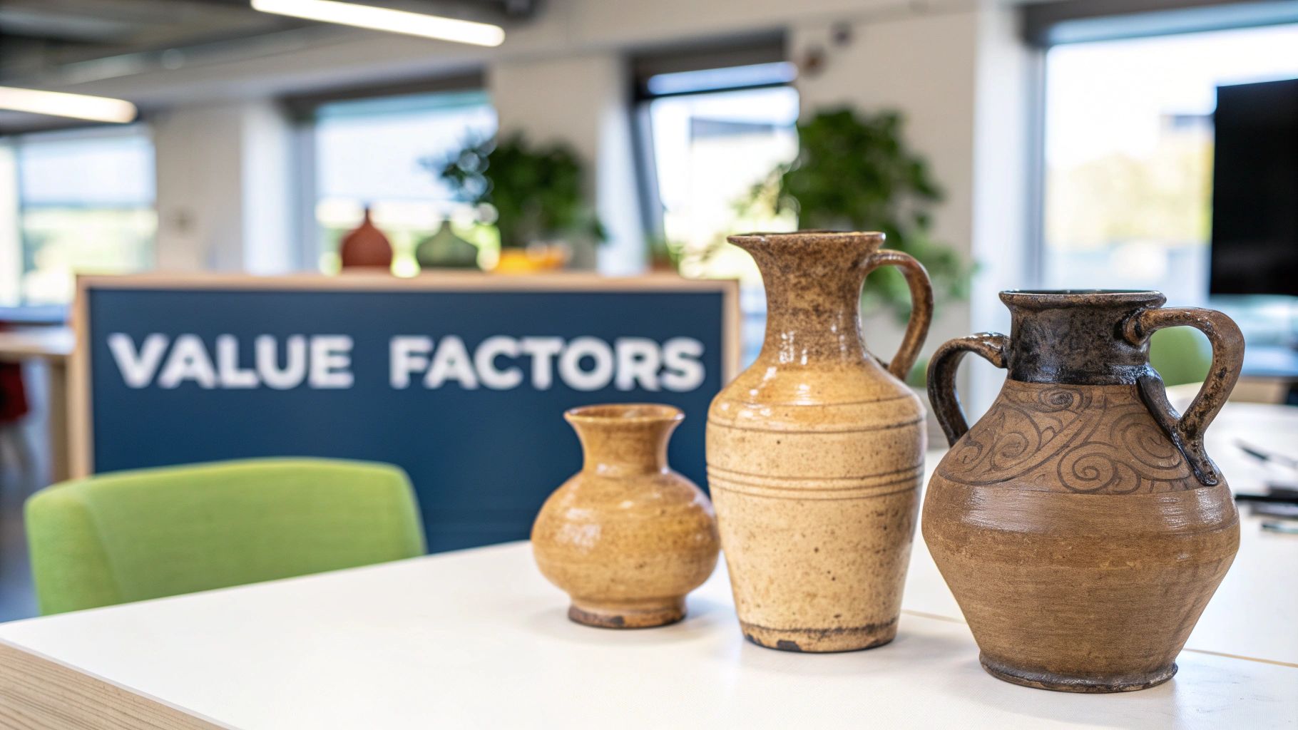 A collection of colorful Toby jugs displayed on wooden shelves.
