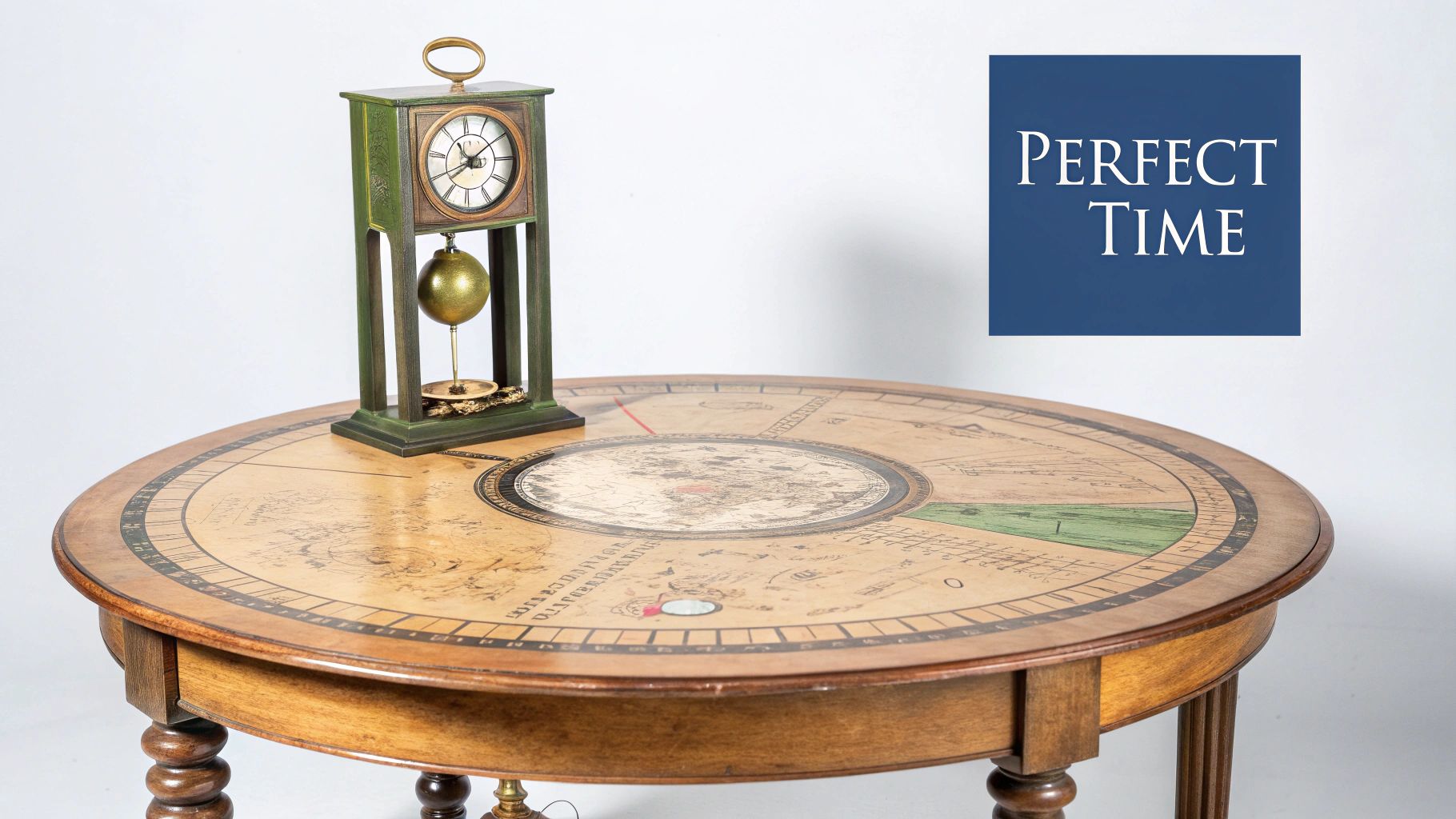 A detailed view of an antique regulator clock's intricate movement and gears.