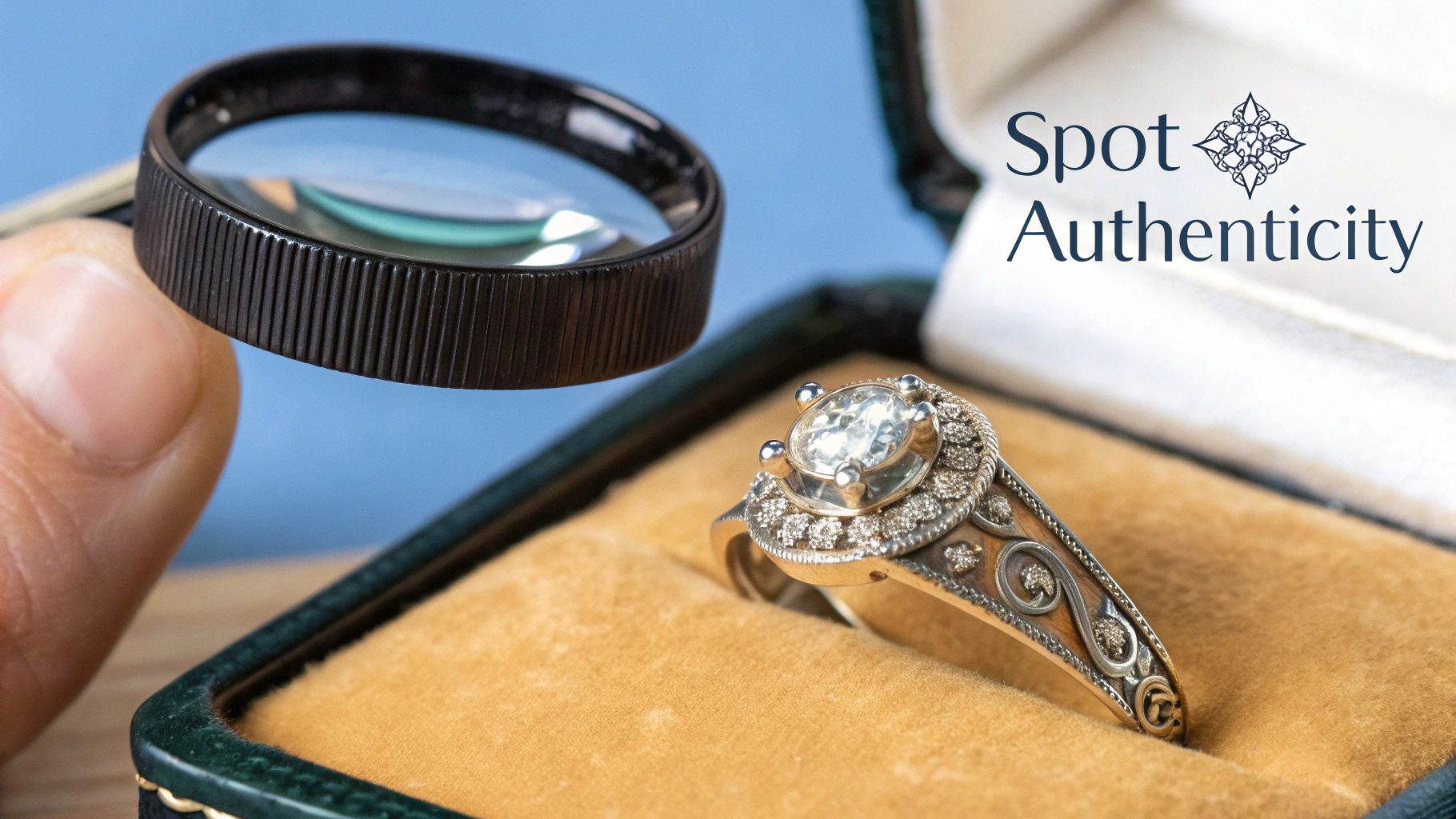 A close-up of a delicate antique ring with a uniquely cut gemstone, highlighting its craftsmanship.