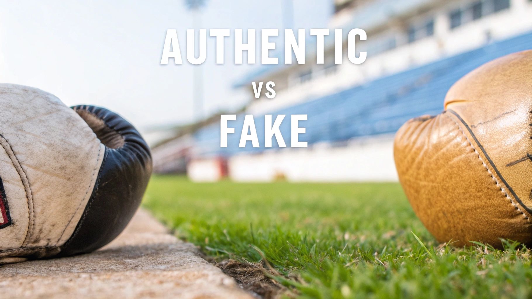 A side-by-side comparison showing a crisp, authentic Fabergé hallmark next to a blurry, fake one on a gold surface.