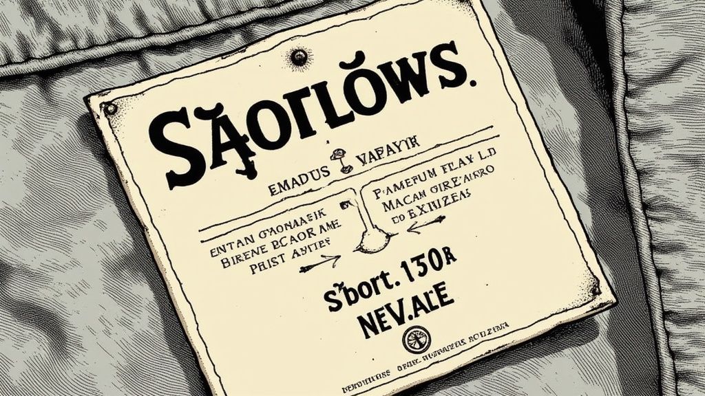 Labels are a key part of how to identify vintage clothing