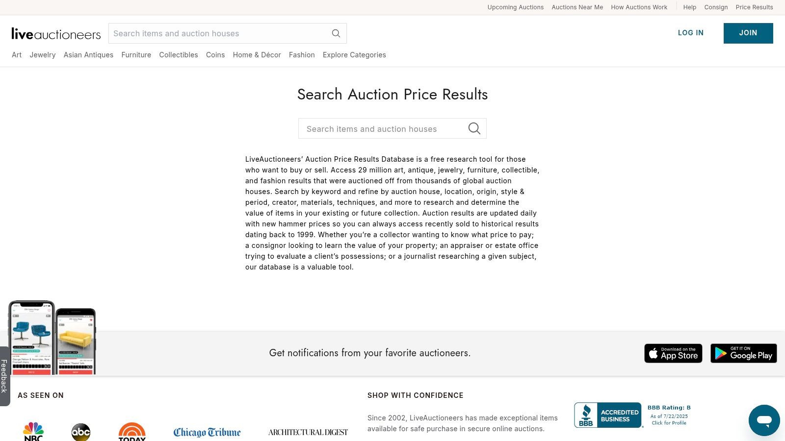 LiveAuctioneers Auction Price Results