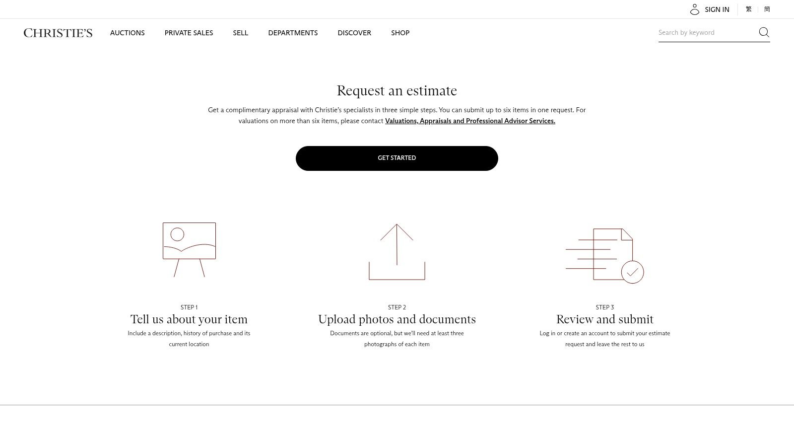 Christie’s — Complimentary Auction Estimate