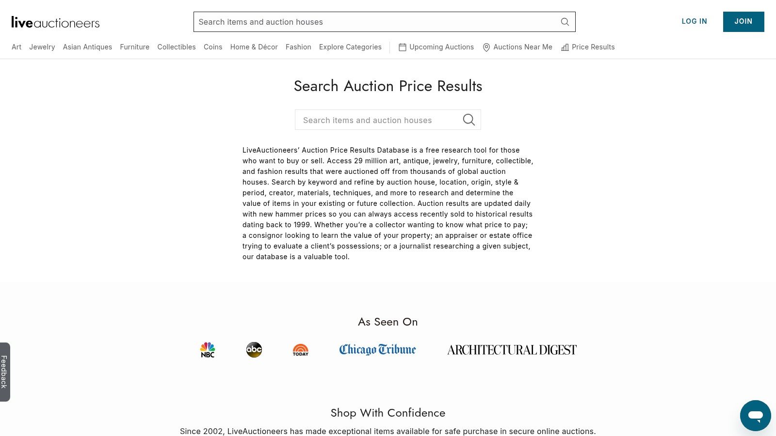 LiveAuctioneers Price Results