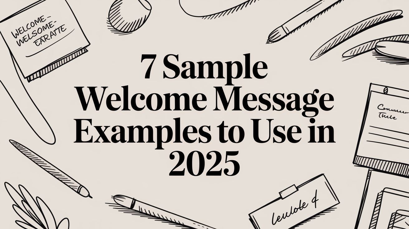 7 Sample Welcome Message Examples to Use in 2025