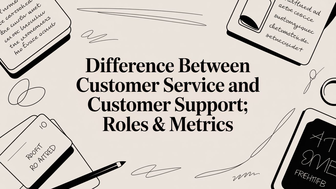 Difference between customer service and customer support: Roles & Metrics