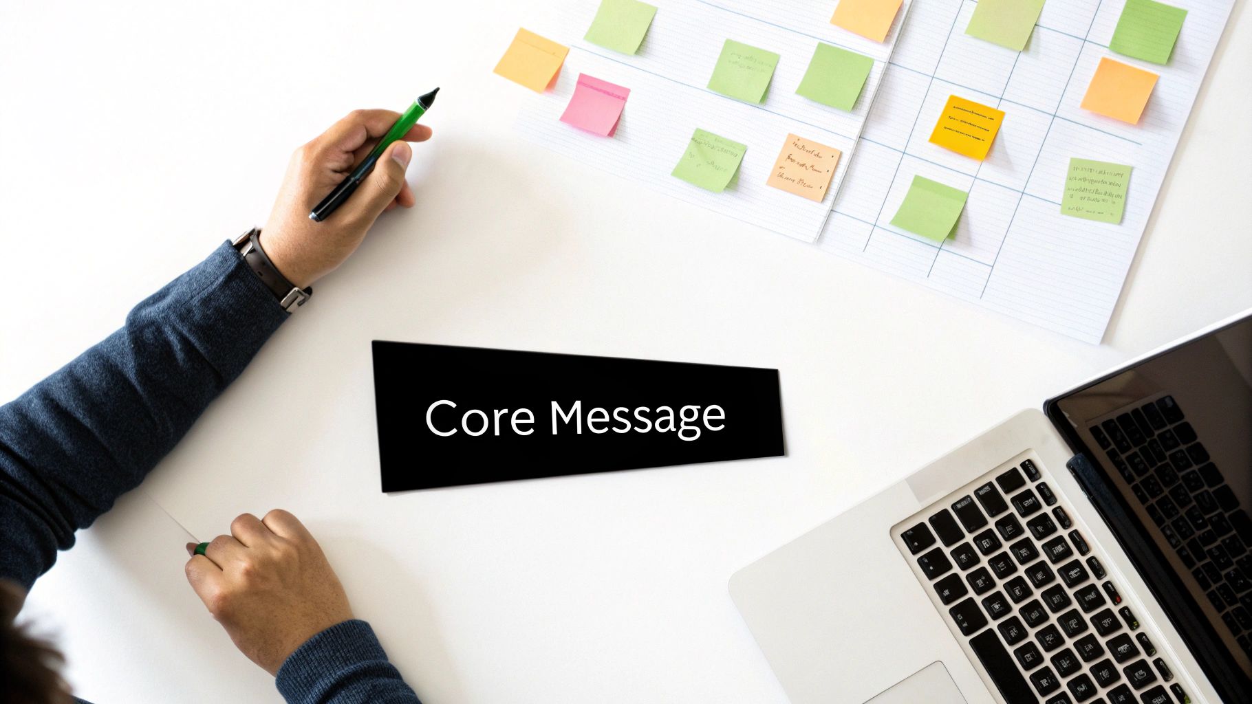 A person brainstorming a 