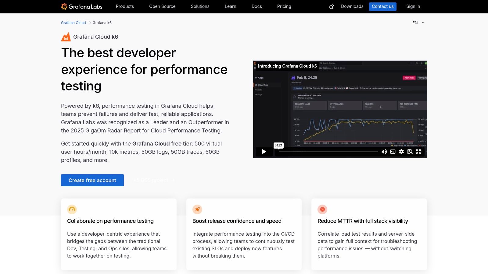 Grafana k6 (Cloud & OSS)