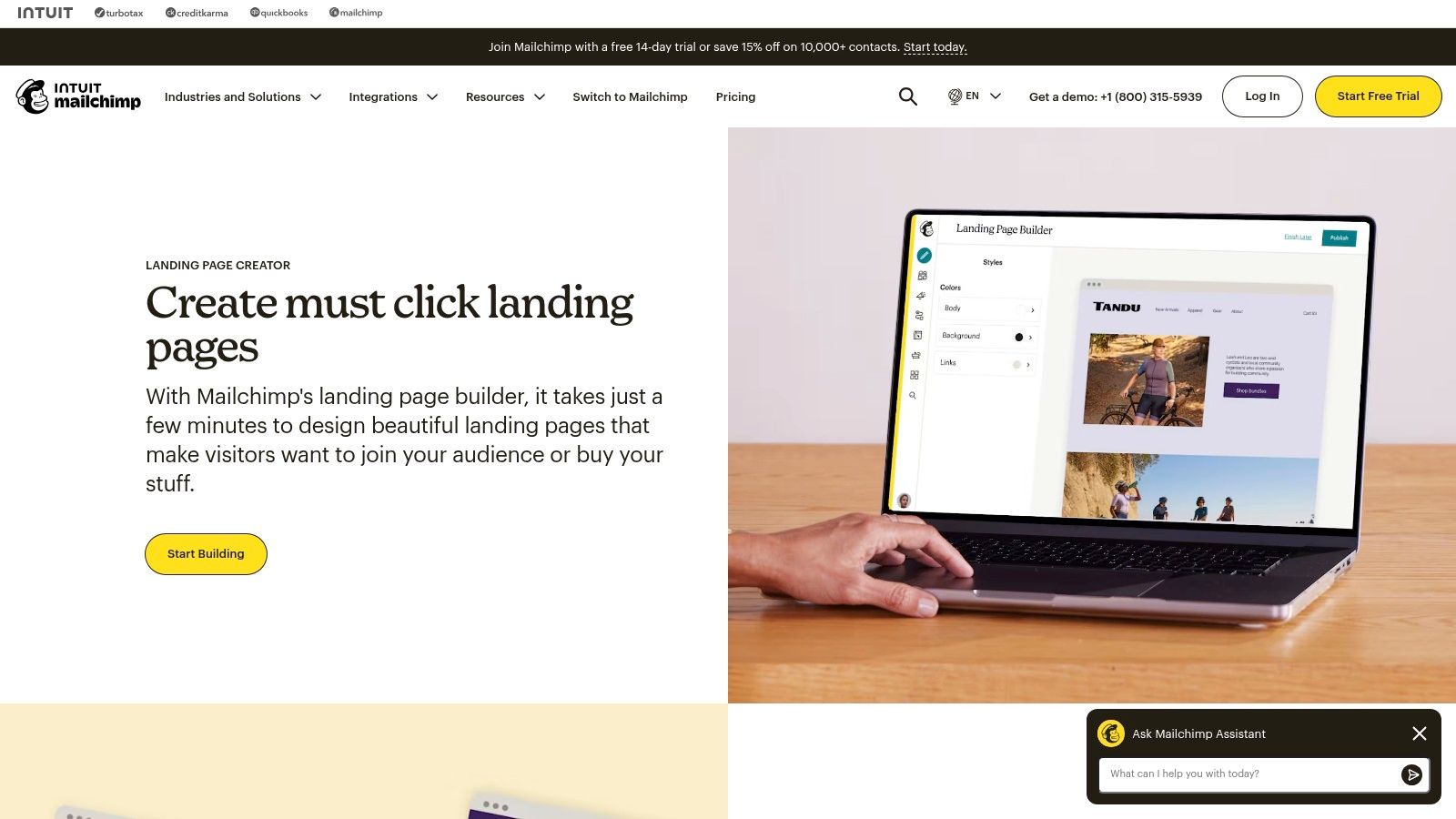 Mailchimp Landing Pages