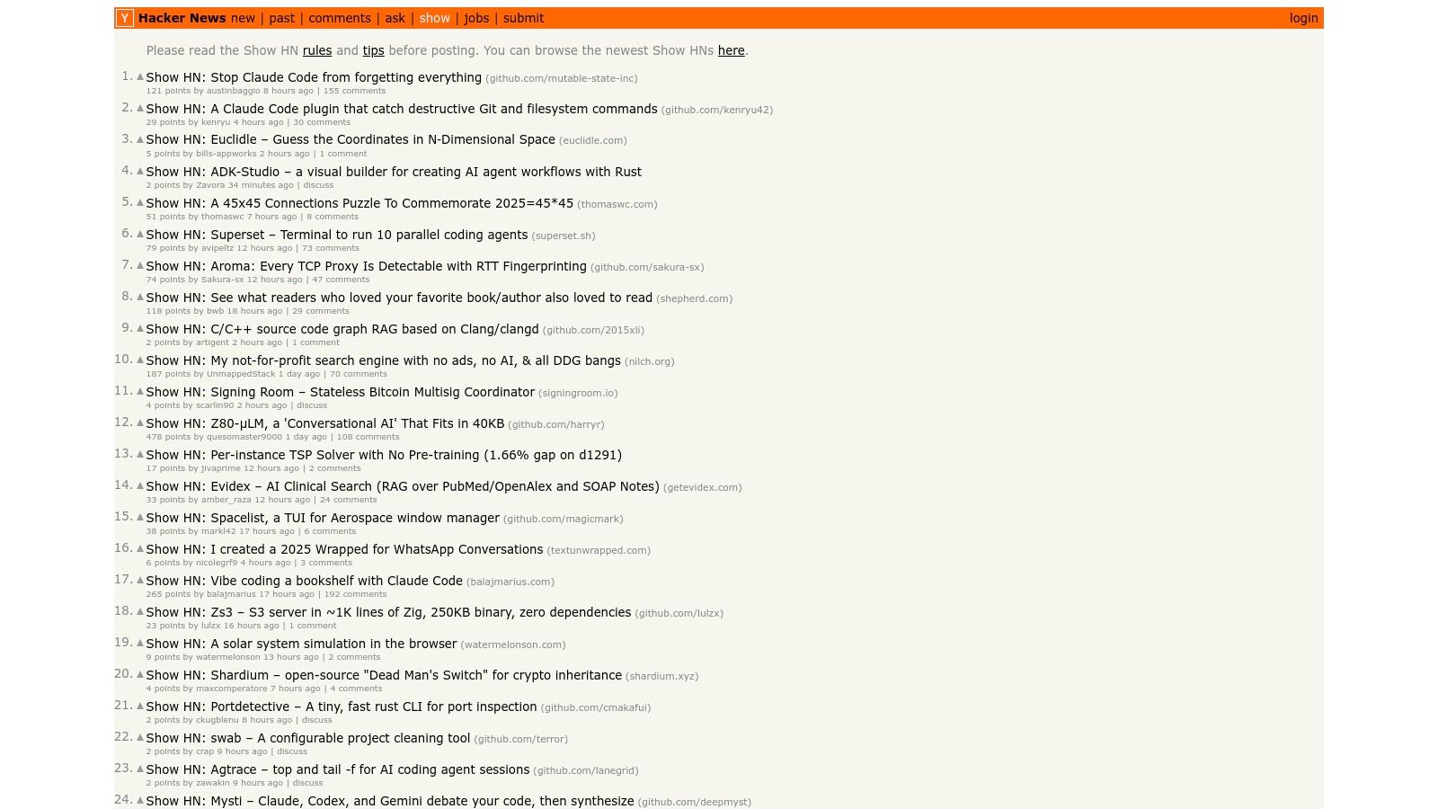 Hacker News (Show HN)