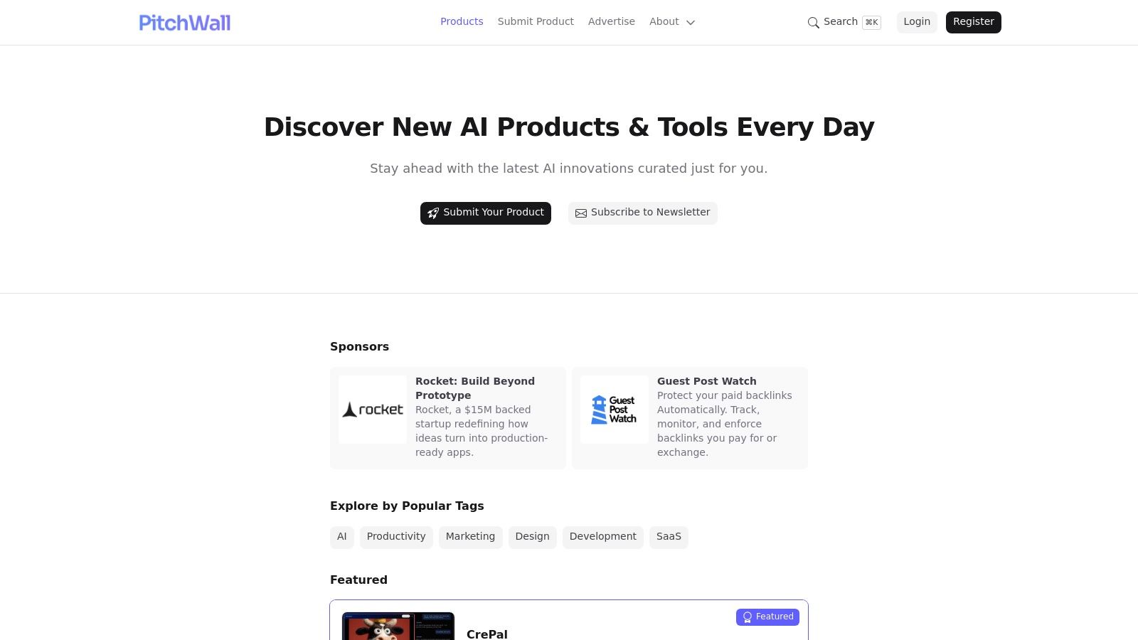 BetaPage startup listing page with various tools and upvotes