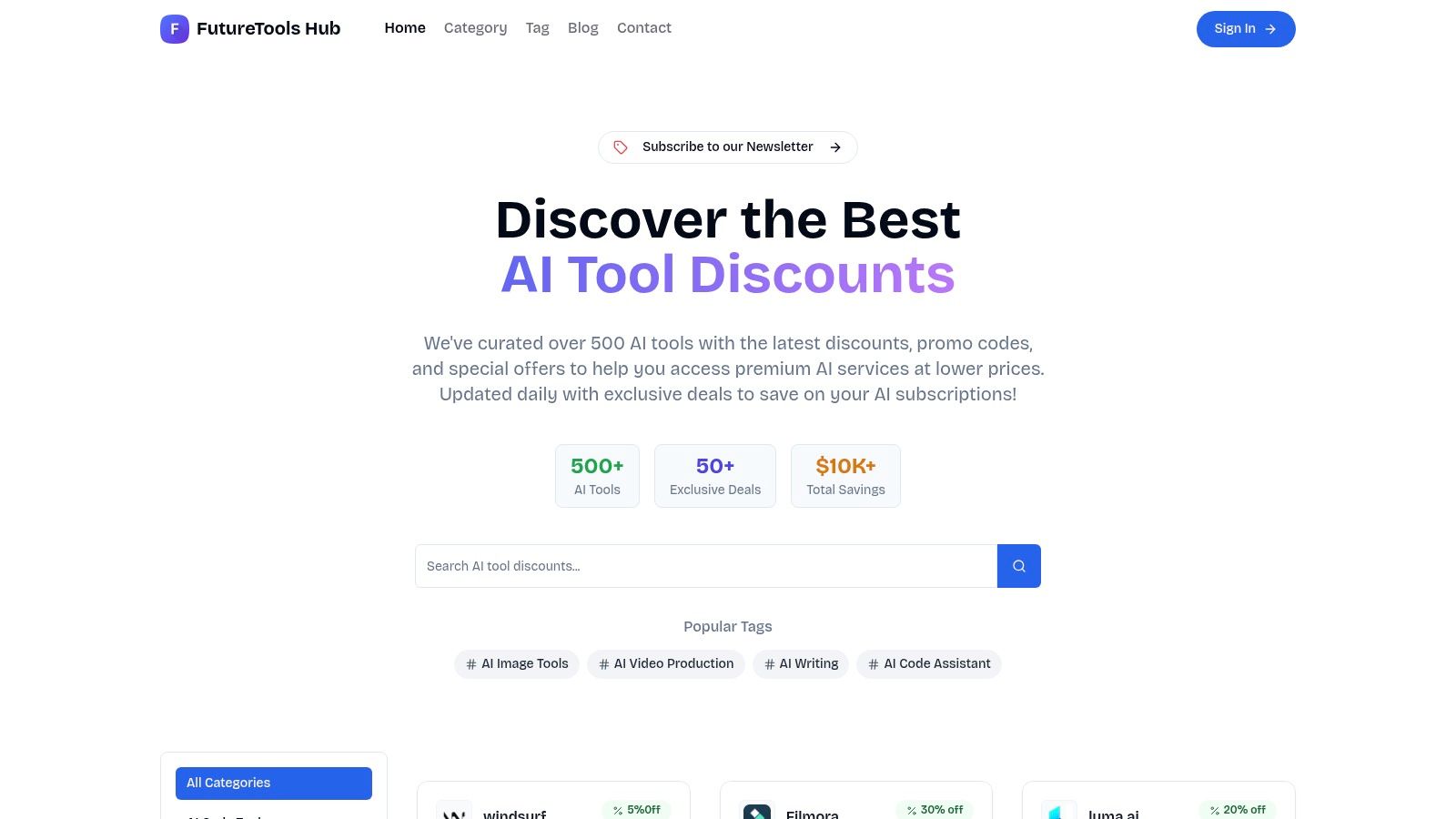 FutureTools — Community-Run Directories and Deals Hubs