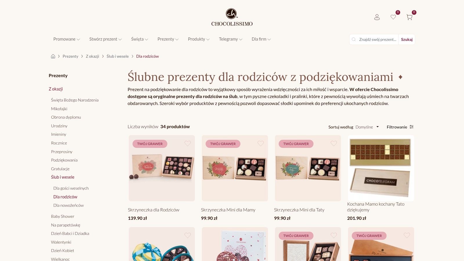 7 wyjątkowych pomysłów na prezenty dla rodziców na weselu (2026) 5 Chocolissimo