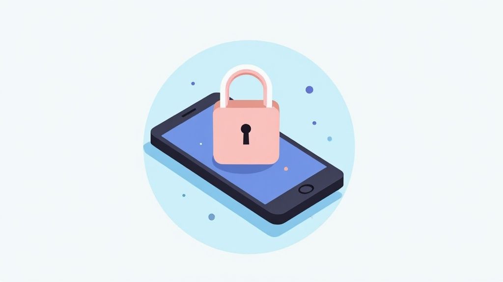 Gavel and map pin symbolizing location privacy enforcement