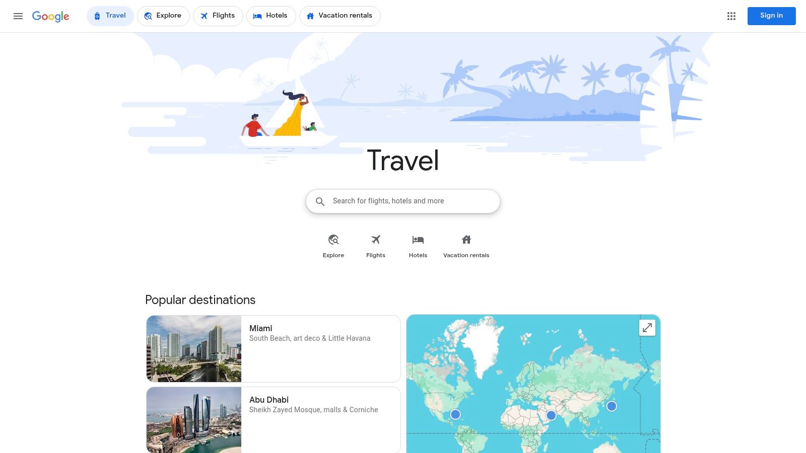 Google Travel (formerly Google Trips)