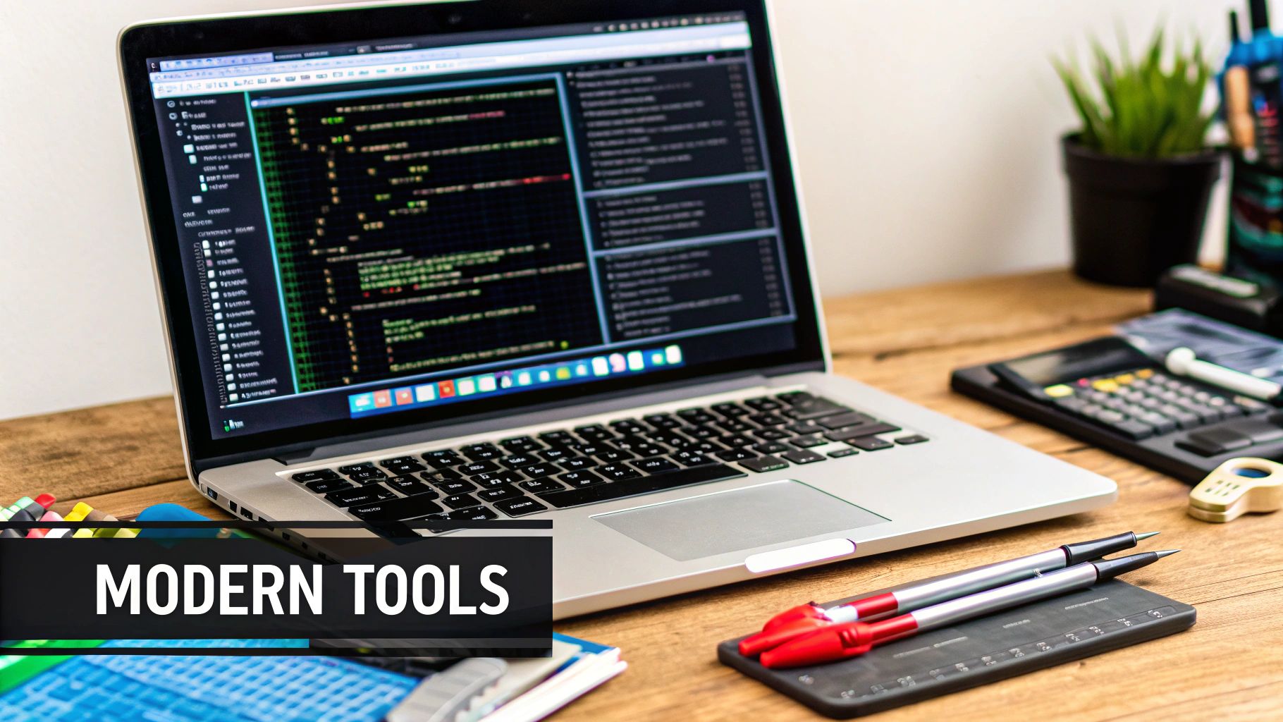 An investigator analysing digital data on multiple screens in a modern London office.