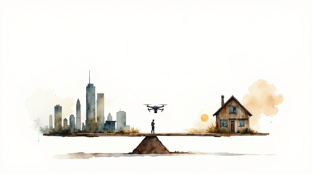 A private investigator looking at a evidence board with string connecting points