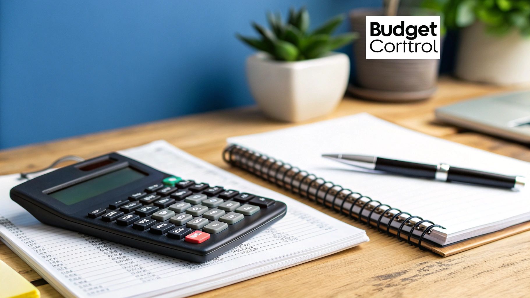 A person reviewing a budget on a tablet with charts and graphs