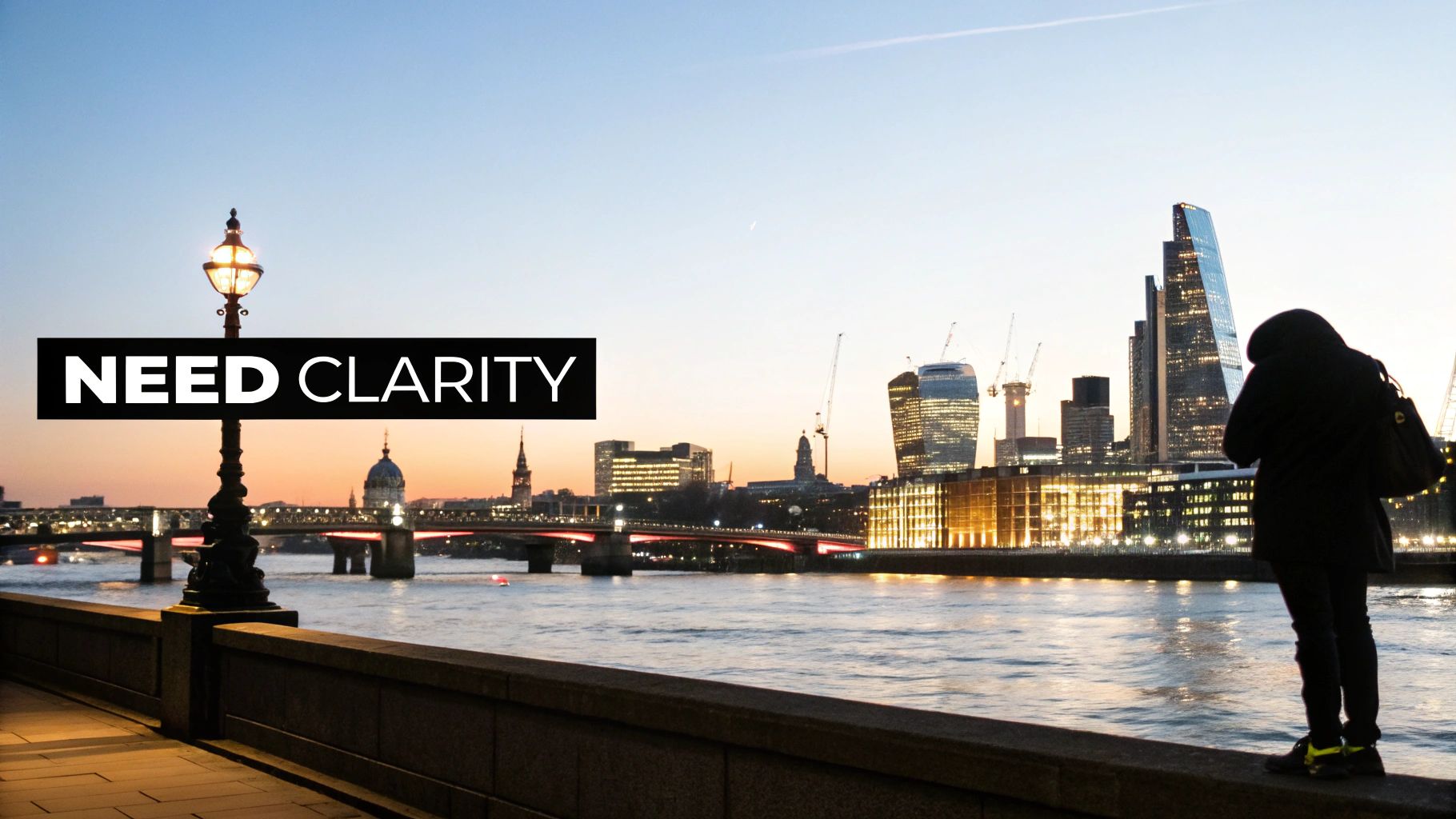 A private detective in a modern office, looking over evidence files.