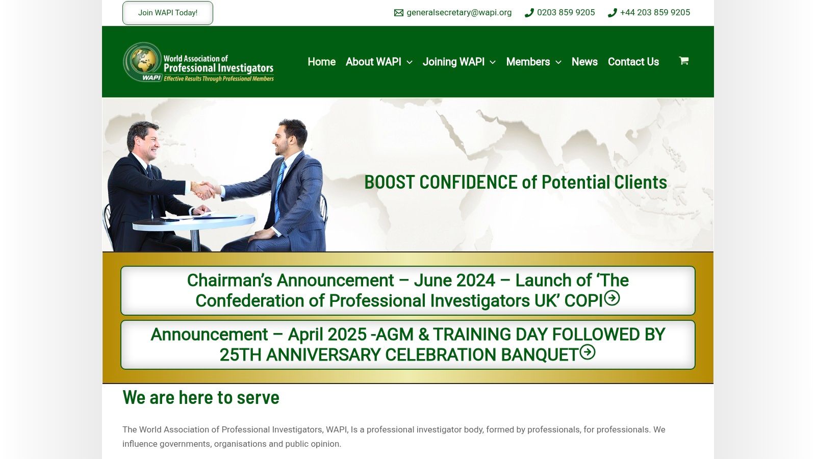 World Association of Professional Investigators (WAPI)