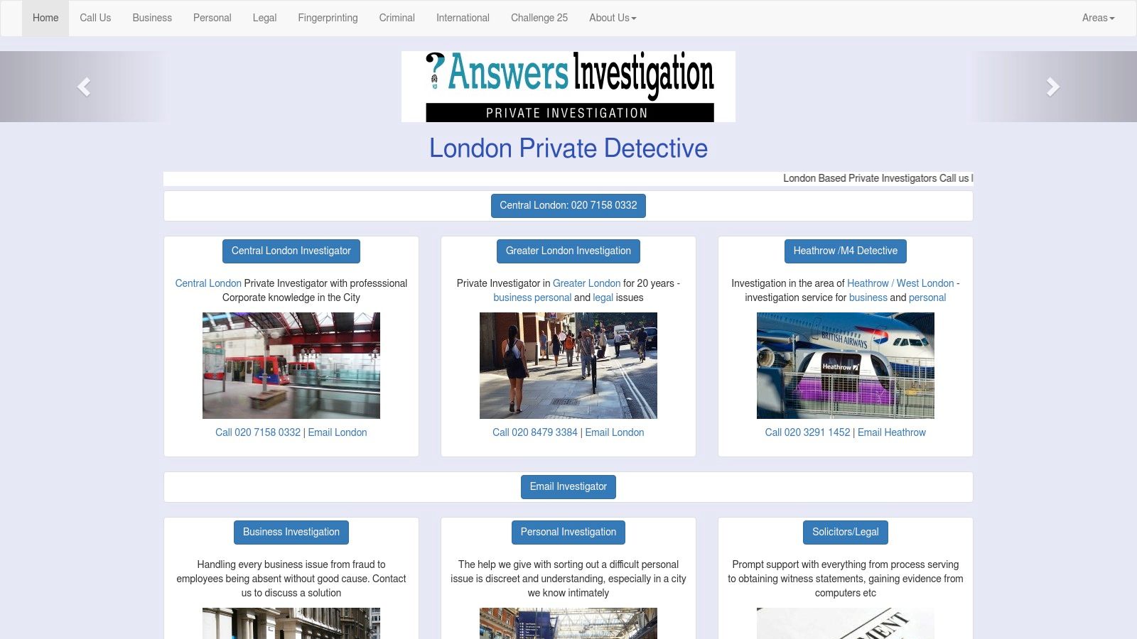 Answers Investigation (Private-Detectives.co.uk) – London