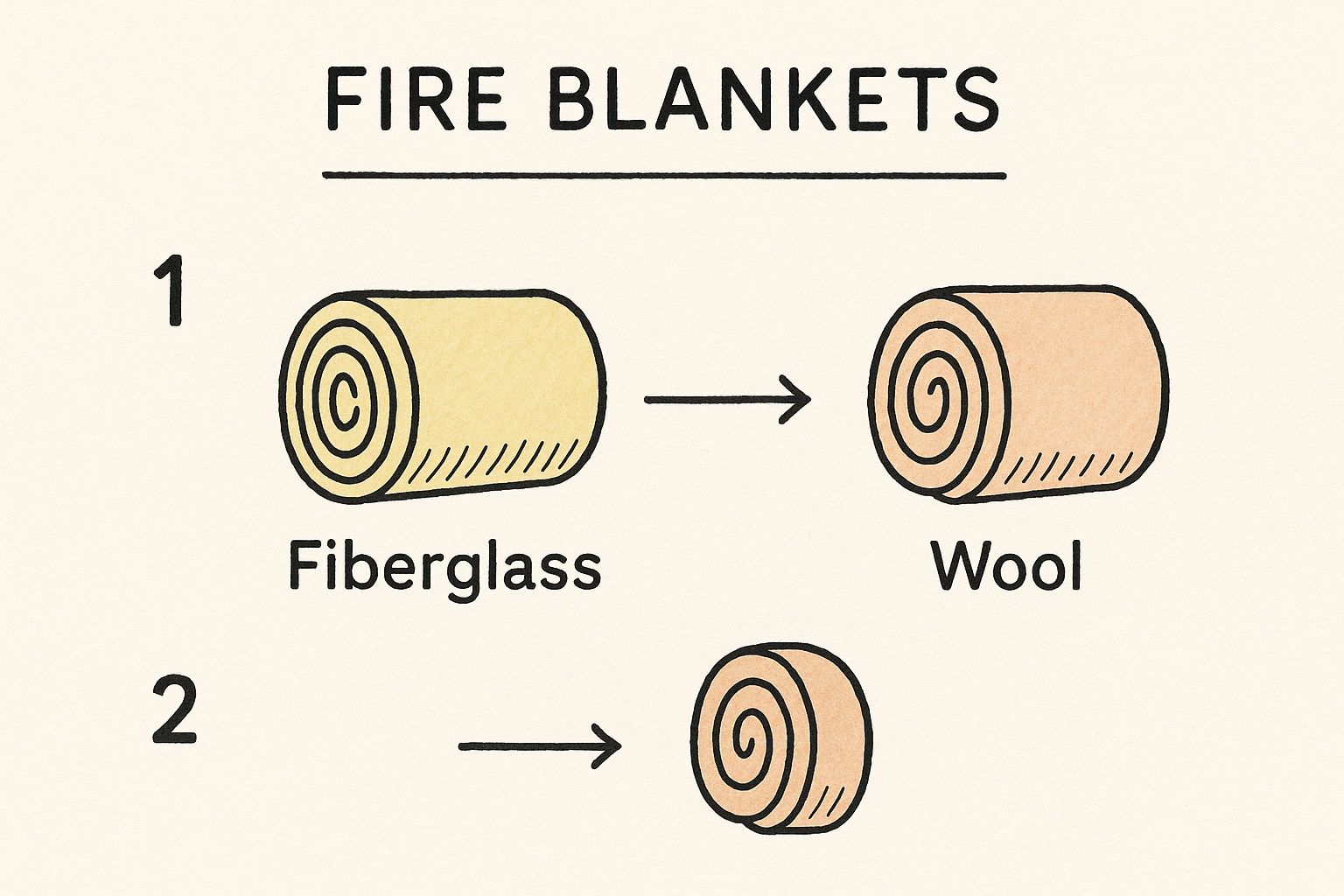 Infographic about how to use fire blanket