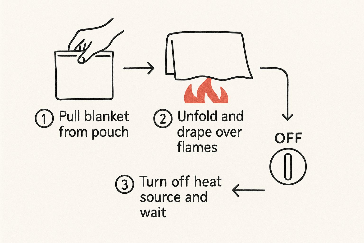 Infographic about fiberglass fire blanket