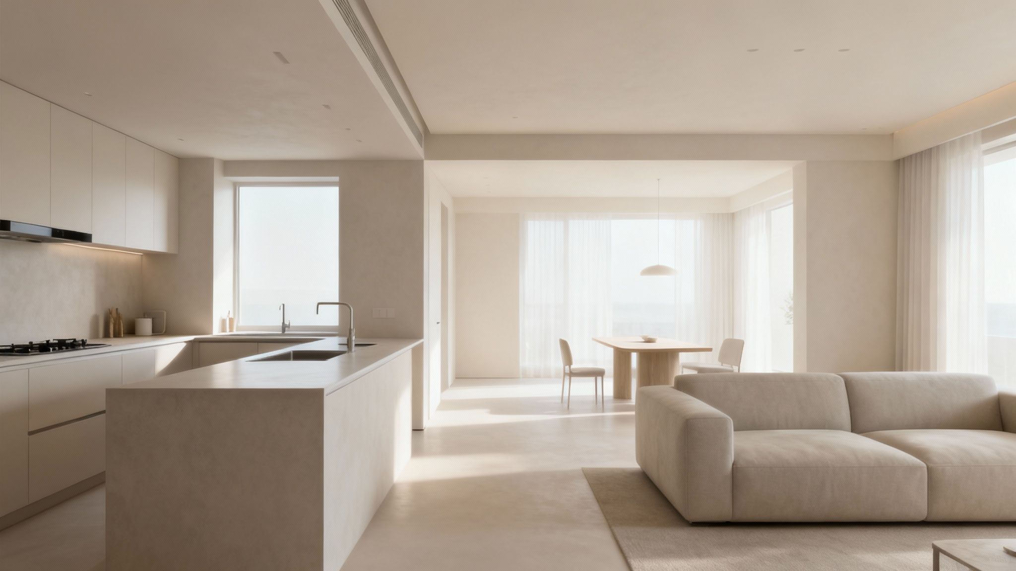 A detailed 3D architectural rendering showing the exterior of a modern custom home at dusk.