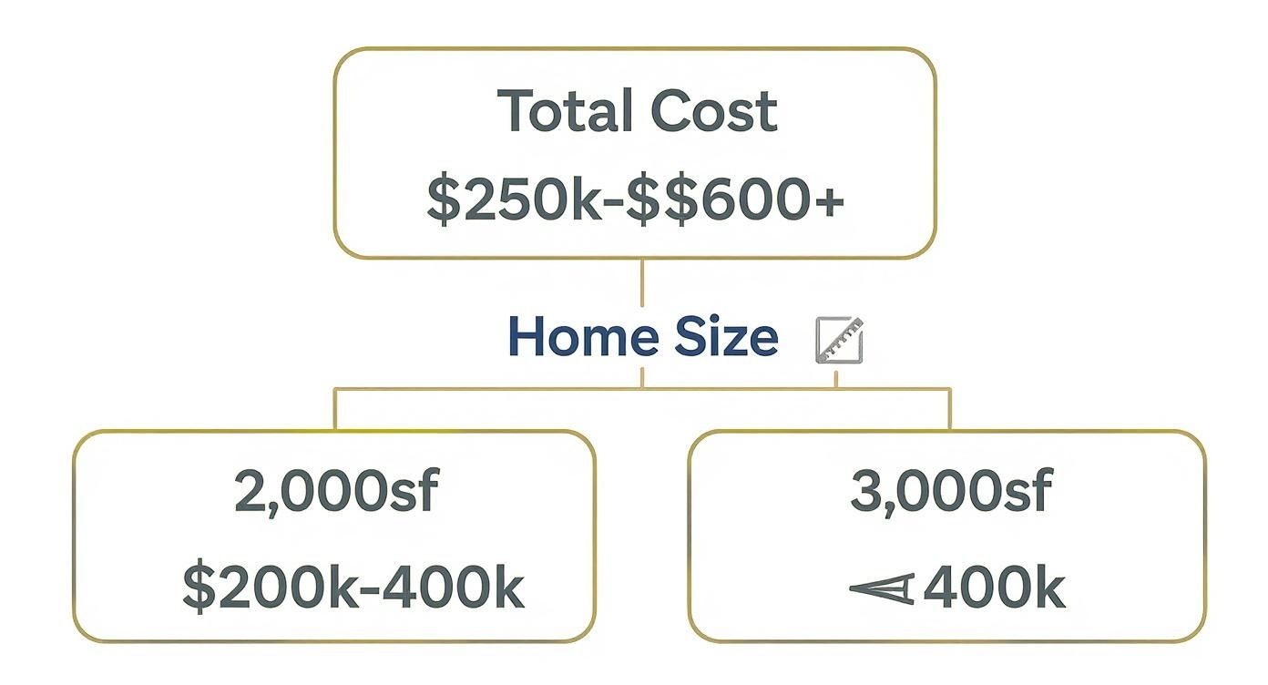 Infographic about price to build a house in nc