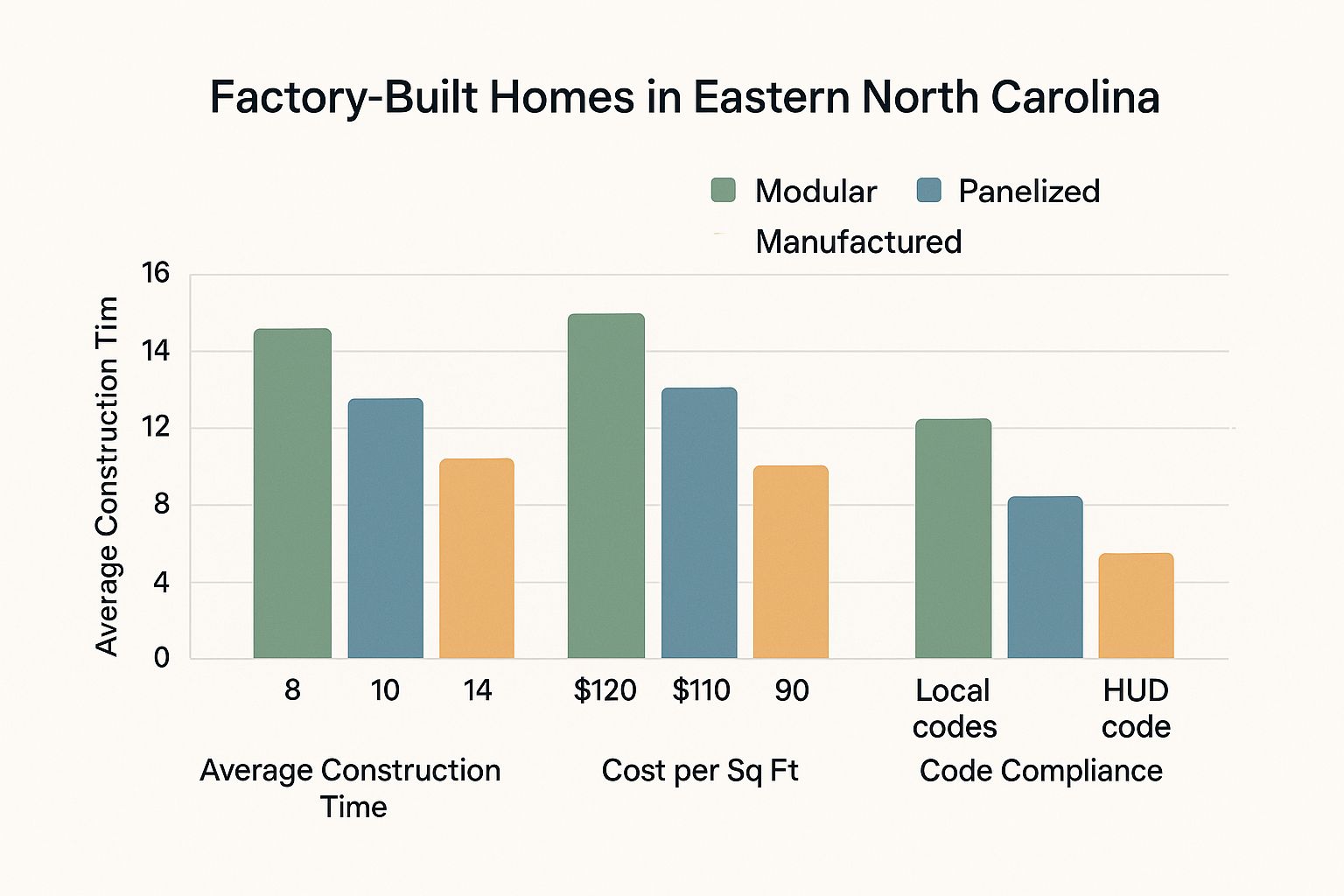 Infographic about modular homes in eastern north carolina