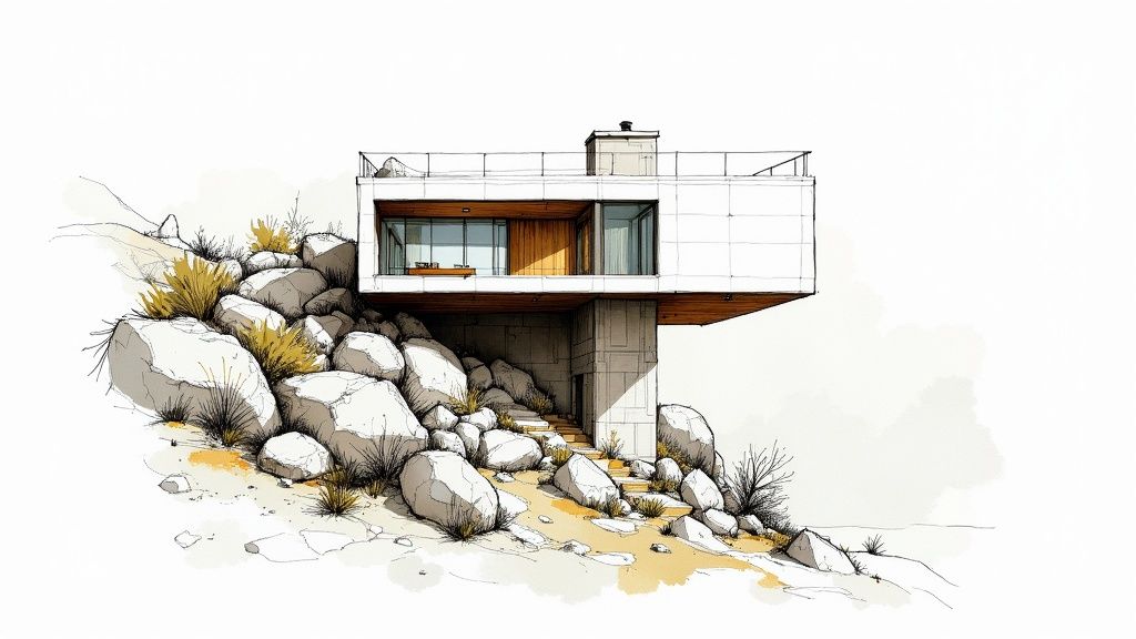 Modern Mountain Cube