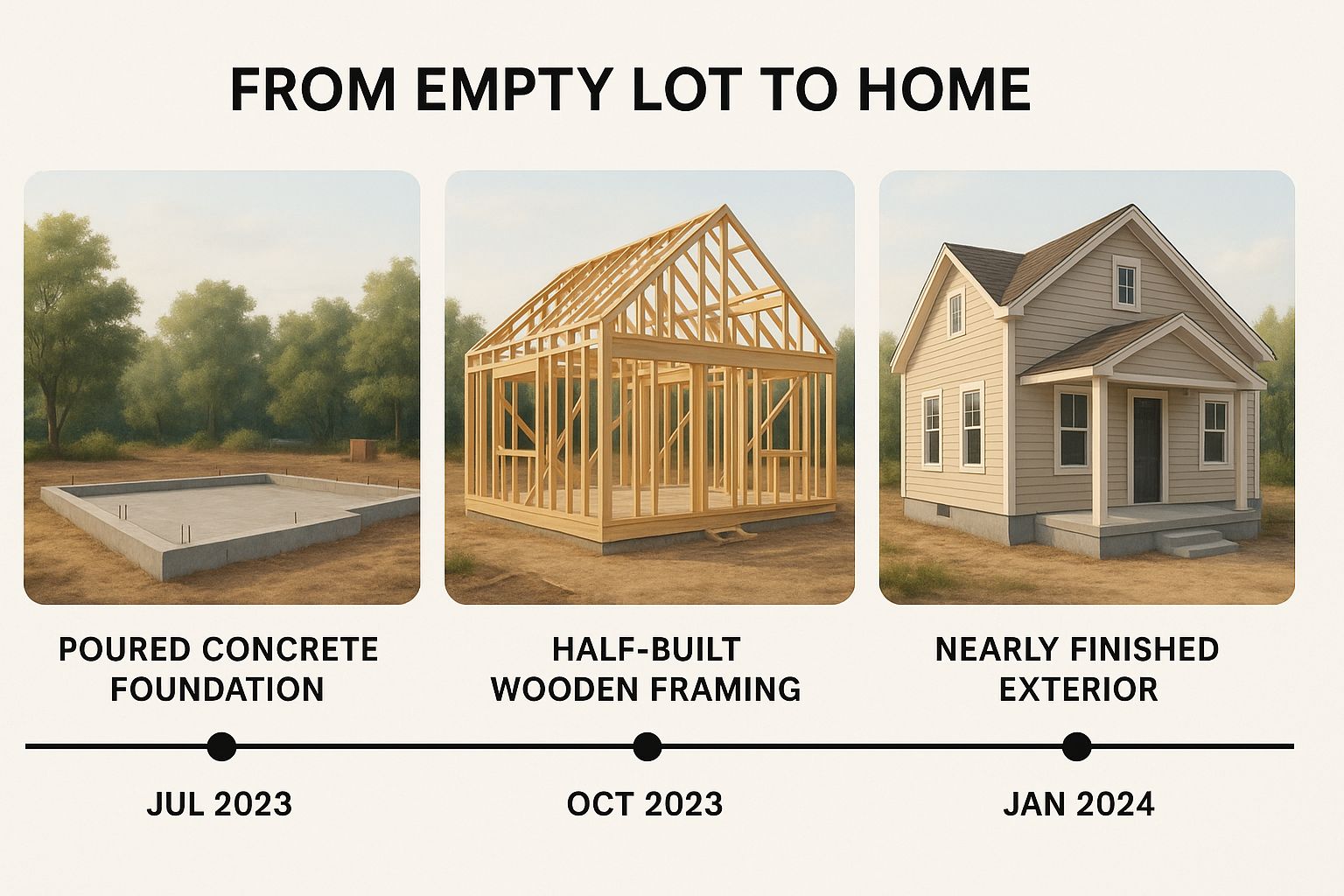 Infographic about homes built from the ground up
