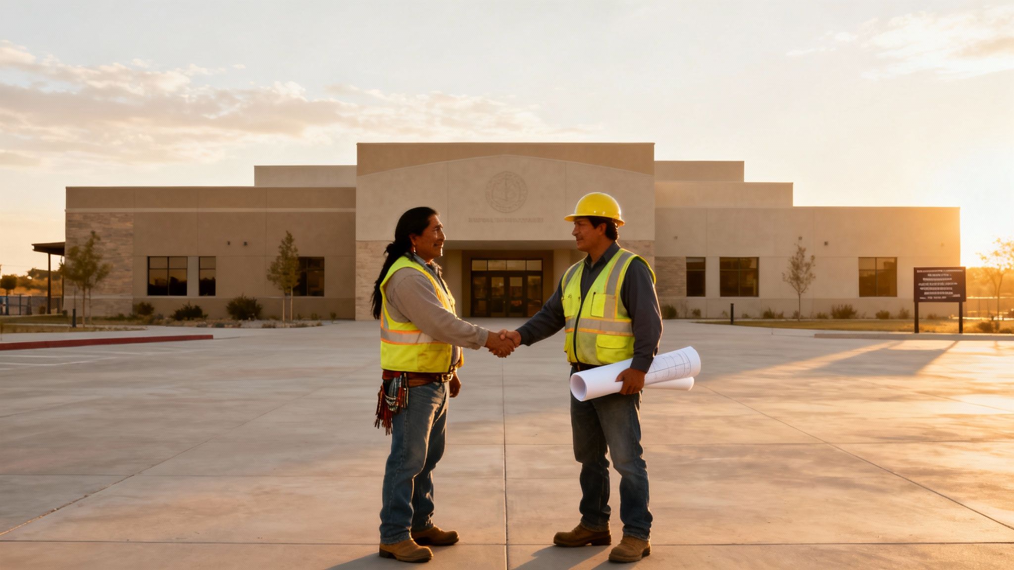 A dedicated construction professional from SEGC carefully inspects a newly finished interior space.
