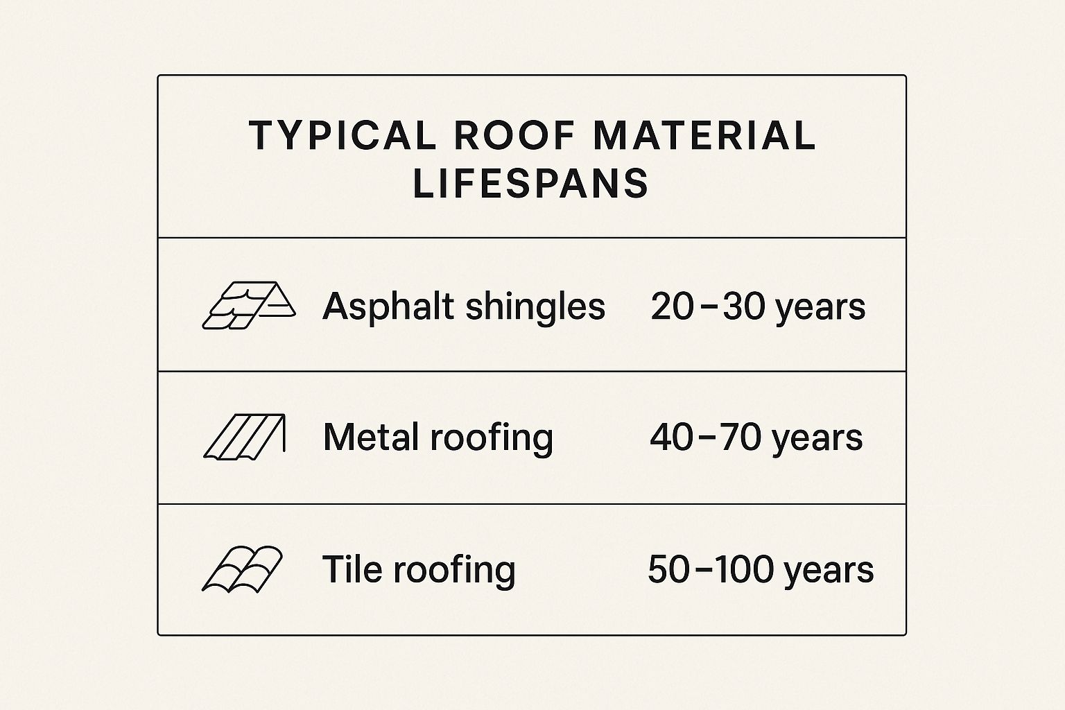 Infographic showing key data about Roof and Attic Condition Review