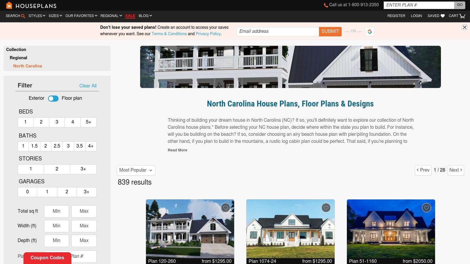 Houseplans.com — North Carolina Collection