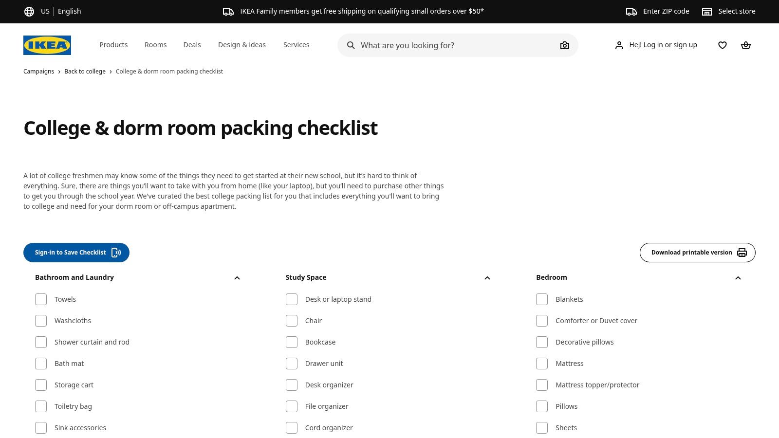 IKEA — College & Dorm Essentials